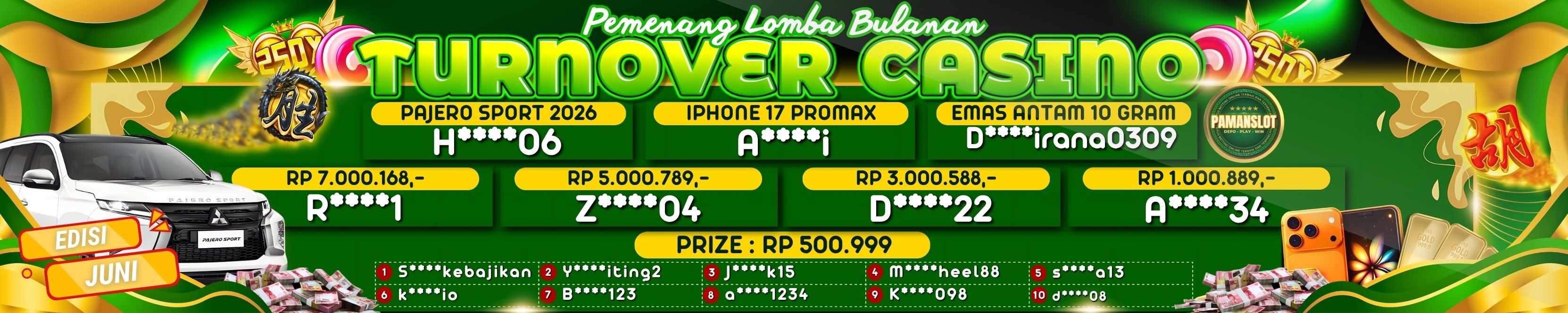 PEMENANG TO BULANAN CASINO